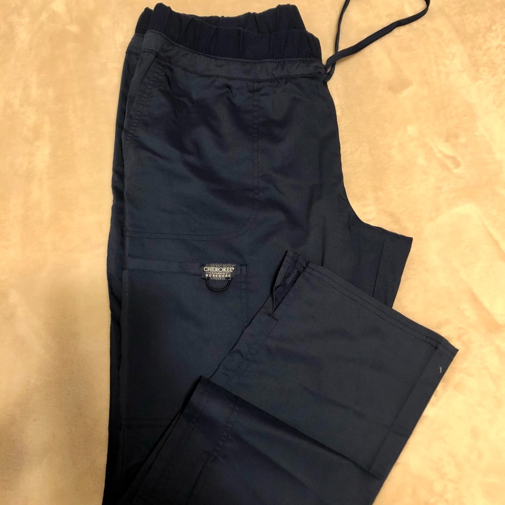 Cherokee Petite Navy Scrub Pants